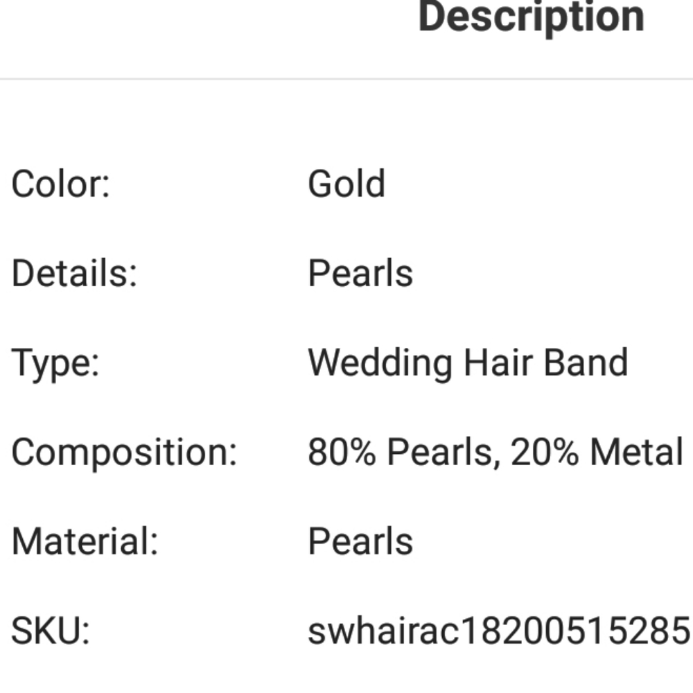 🆕️Elegant Faux Pearl Hair Vine Accessorie - Picture 6 of 15